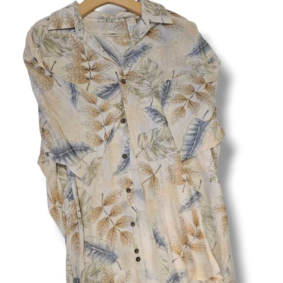 Campia Moda Men’s Tropical Hawaiian Print Button-Up Shirt Medium Rayon - Picture 3 of 9